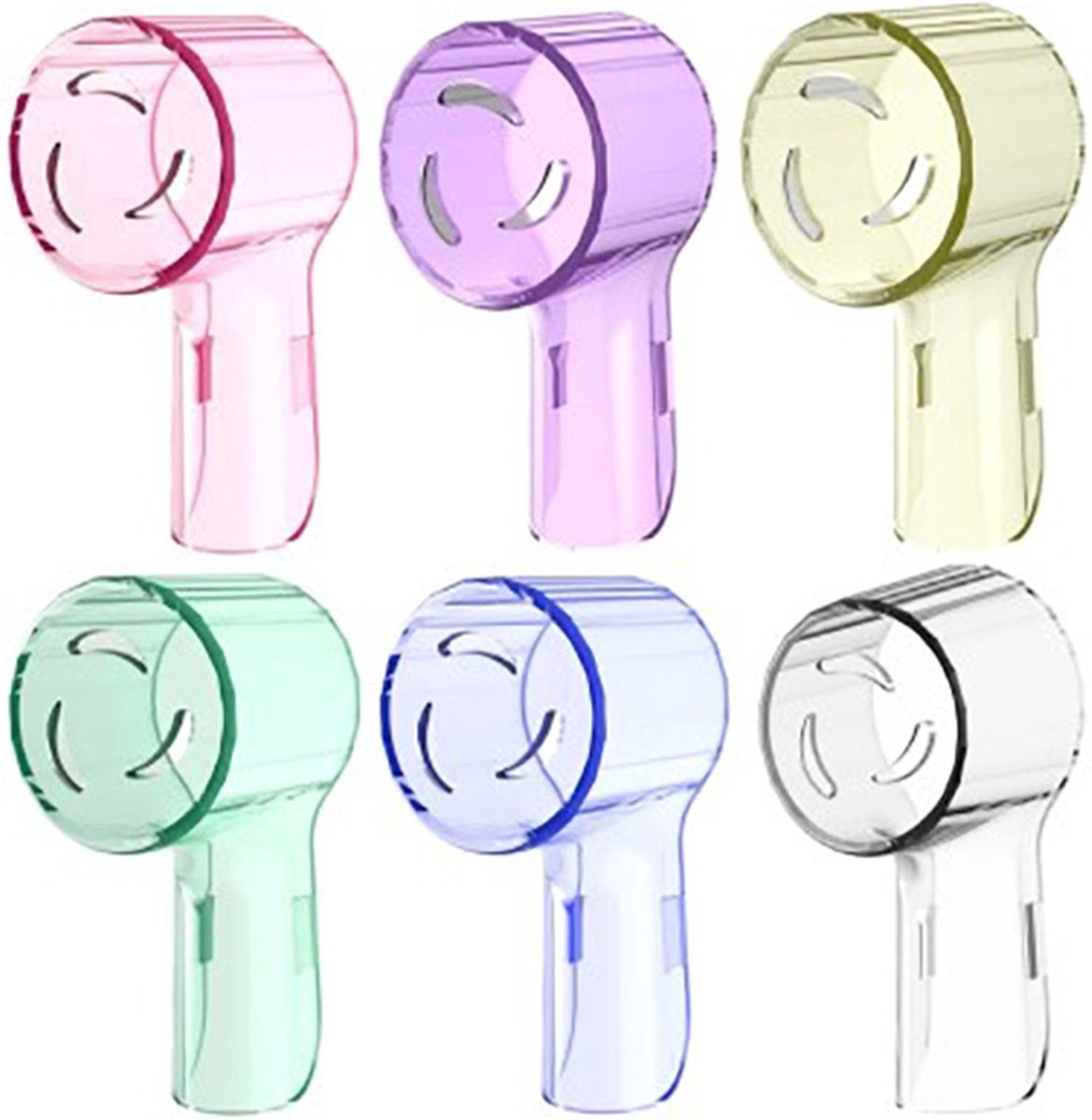 Actie4you® - Tandenborstel Kapjes - Tandenborstel Beschermer - Opberg Doosje Tandenborstel - Tandenborstel Protector - Borstelbescherming - Tandenborstel Koker - Plastic Kapje – Mix Kleur - 6 Stuks