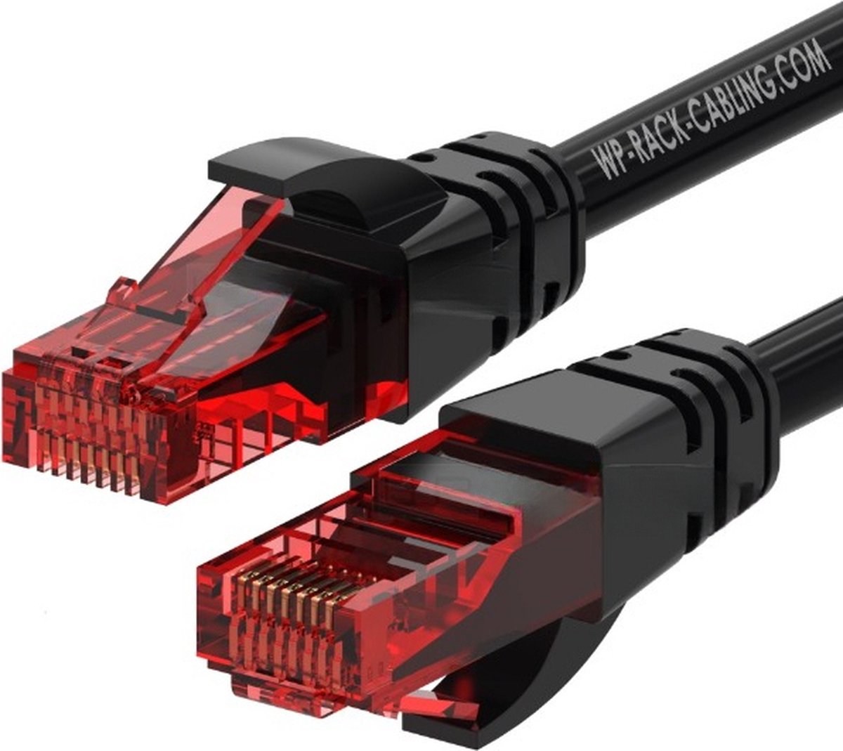 WP WPC-PAT-6U002BL netwerkkabel Zwart, Rood 0,2 m Cat6 U/UTP (UTP)