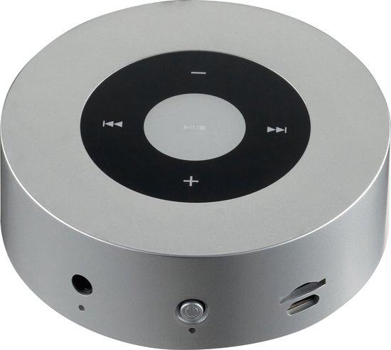 KAMINIO Knisperende luidspreker MORITZ - Krachtige geluidsbox met haardvuurgeluiden, Bluetooth, AUX, microfoon, accu - zilver van KAMINIO — afbeelding 3