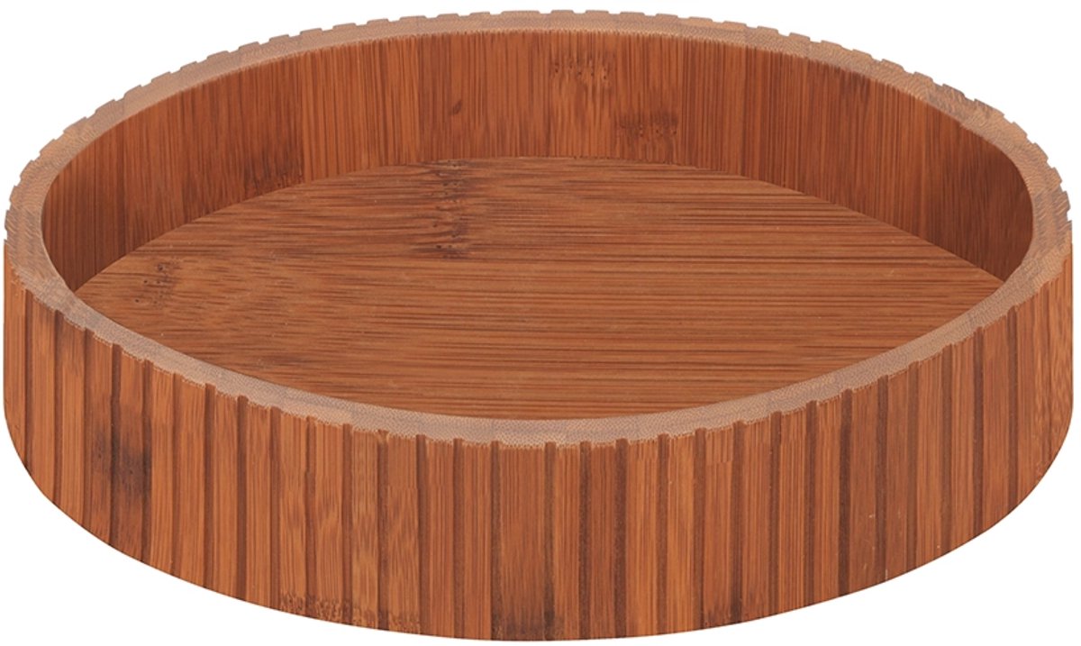Wenko Bamboe draaiplateau met rand - Ø29 cm