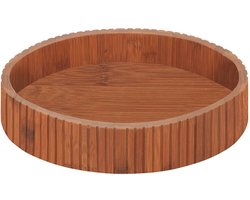 Wenko Bamboe draaiplateau met rand - Ø29 cm