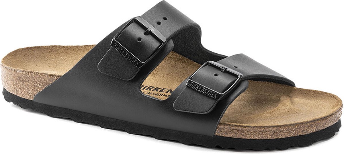 Birkenstock Arizona Blauw Slippers en cuir naturel pour femmes coupe etroite Taille 35 bol