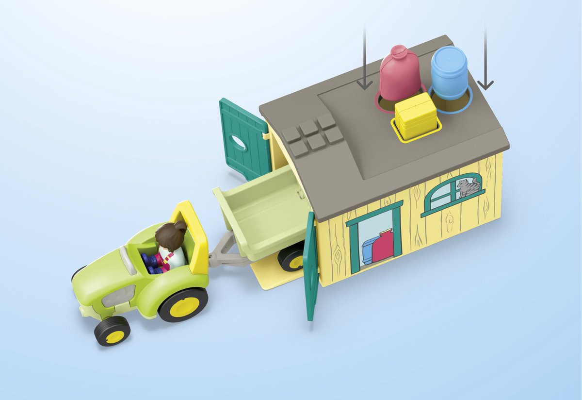 PLAYMOBIL Junior PROMO: Boerderijavontuur met tractor, aanhanger en dieren vrienden - 71656 — afbeelding 7