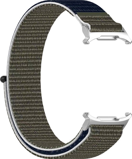 By Qubix Bracelet boucle Sport en nylon - Vert - bleu foncé - Convient pour Samsung Galaxy Watch Ultra 47 mm