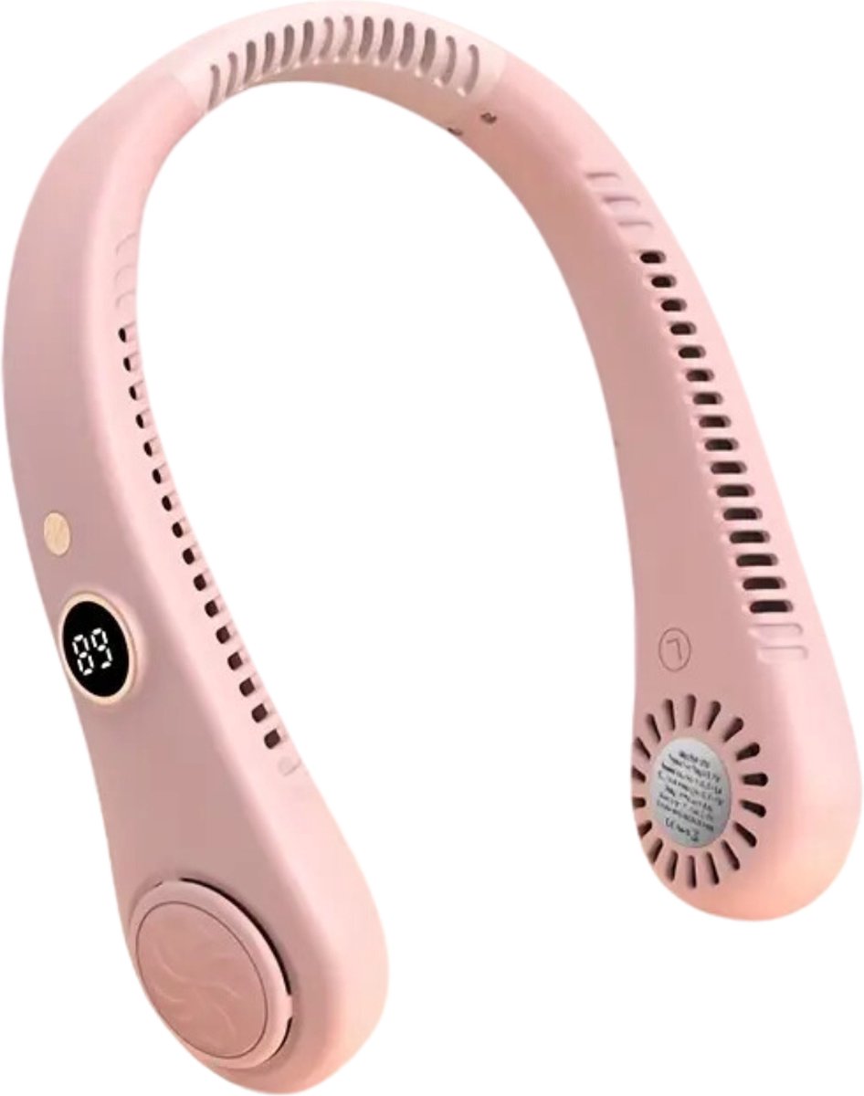 Nivard Nekventilator - Draagbare Gezichtsventilator - Neck Fan - Met Koeling - Hals - Hoofd - Roze - Ventilator