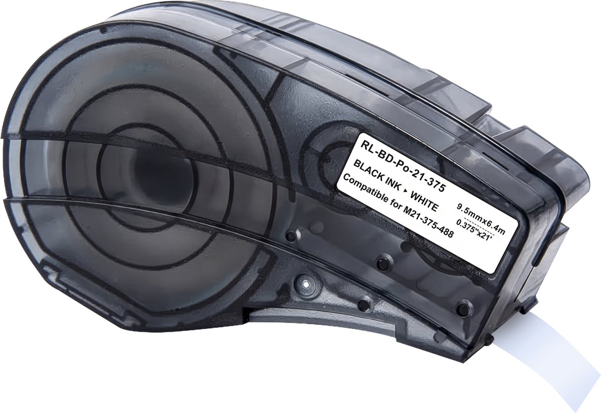 Vinyllabel compatibele voor Brady BMP21-LAB BMP21-PLUS tape - Vinyllabel M21-375-488 9,5mmx6,4m