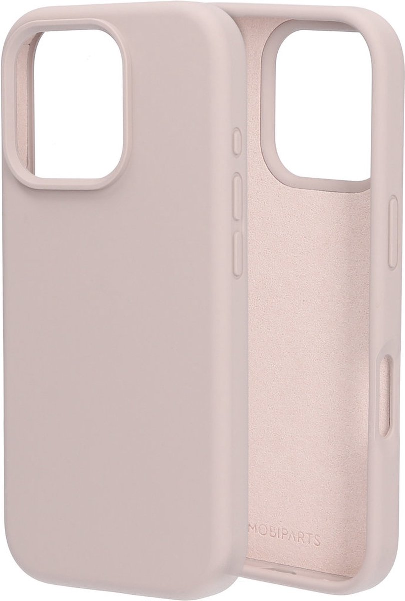 Mobiparts hoesje geschikt voor de Apple iPhone 16 Pro - Siliconen - Beige Roze
