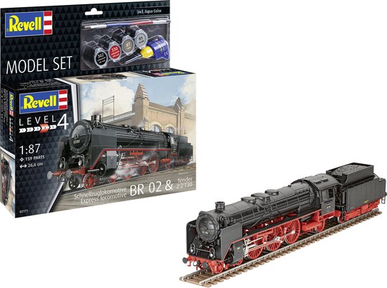 Foto: 1 87 revell 62171 express locomotive br 02 tender 2 2 t30 model set plastic modelbouwpakket