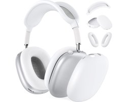 Siliconen Hoes voor AirPods Max Hooftelefoons van MMOBIEL – Siliconen Oorkussens Beschermhoes, Oorschelp Beschermhoes, Hoofdband Beschermhoes – Anti-Kras Zachte Siliconen Beschermer – Wit
