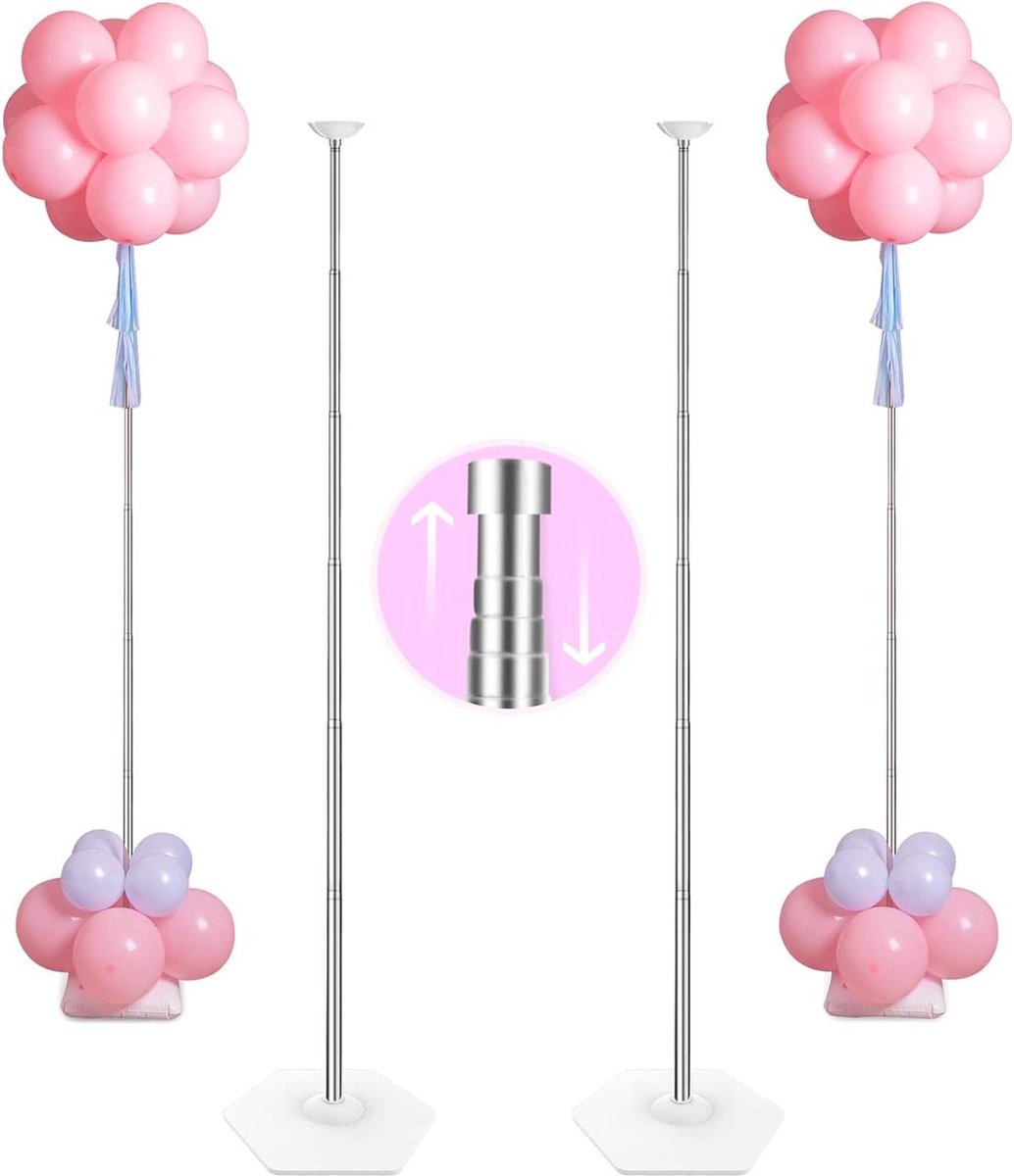 Support De Ballons Télescopique à Usage Quotidien, 2 Ensembles, Support De Colonne De Ballons, Kit De Colonne De Ballons Pour Décoration De Fête, Ballon De Collecte