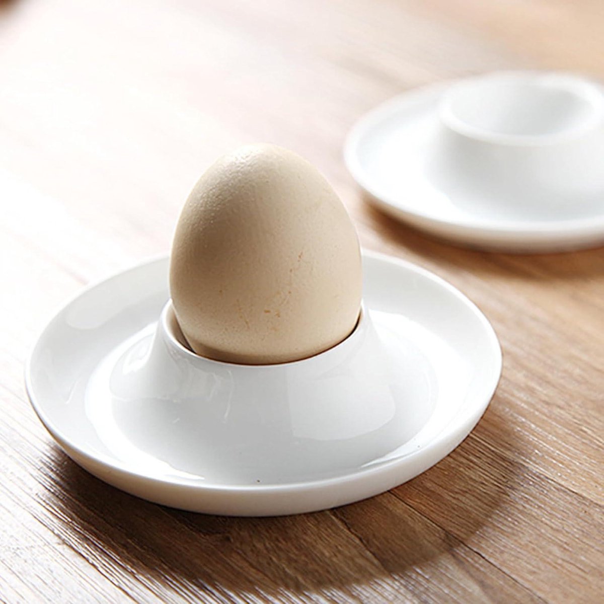 Coquetiers En Porcelaine Empilables - Lot De 2, Gris, Design Moderne, Lavables Au Lave-vaisselle - 2