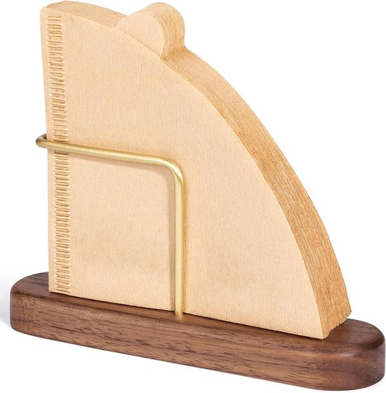 Koffie Filterhouder, Bamboe Hout Koffie Filter Stand Filter Papier Houder voor Home Office Cafe