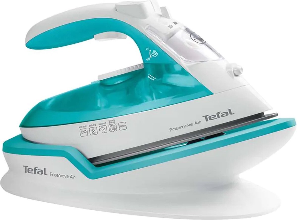 Tefal FV6520 stoomstrijkijzer station 2400 W 0,25 l Keramische zoolplaat Turkoois, Wit
