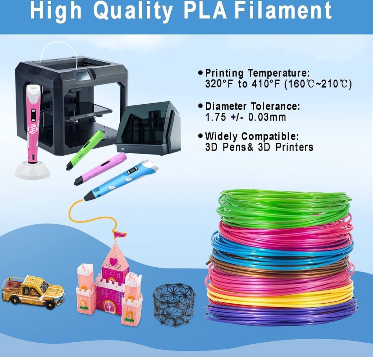 Equivera 3D Pen - 3D Starterspen - 3D Pen Starterspakket - Knutselen en Tekenen - 3D Printen - Incl. Vullingen en Filament - Kinderen en Volwassenen
