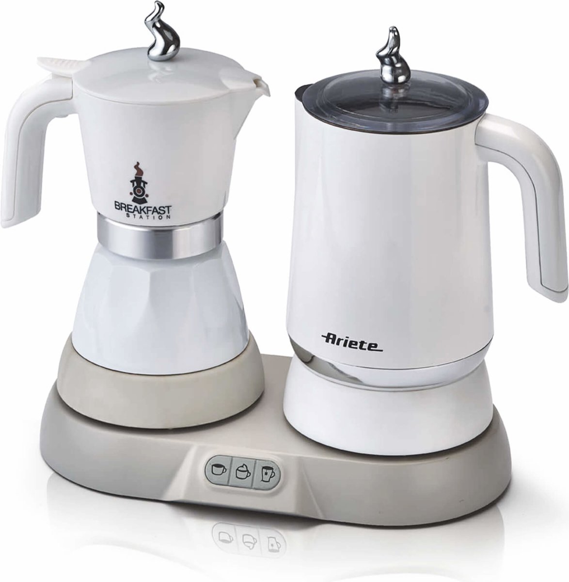 ARIETE 1344 Italiaans koffiezetapparaat met melkopschuimer - 20cl - 500W - Wit