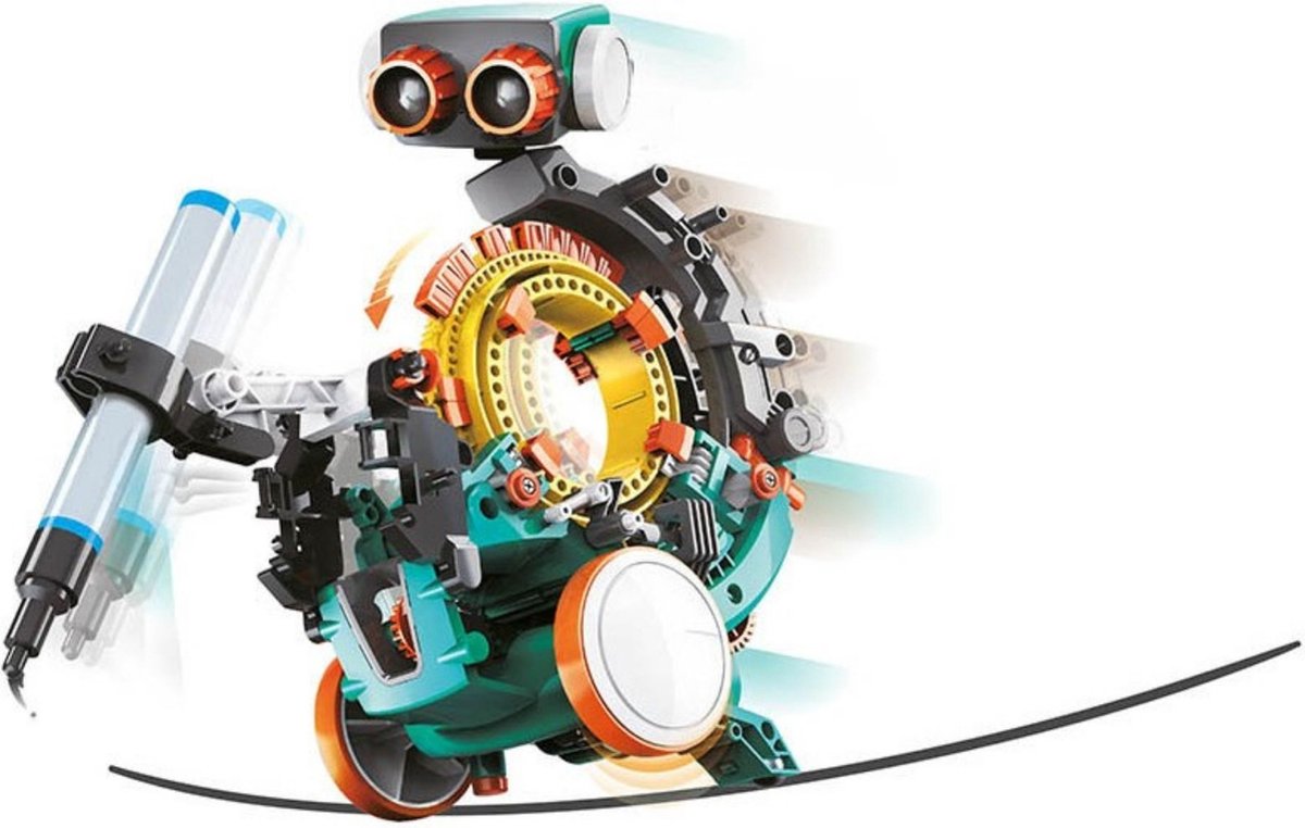 Velleman Educatieve Robot bouwkit, 5-In-1 Instelbare coderingsrobot (KSR19) Speelgoedrobot, STEM Constructiespeelgoed