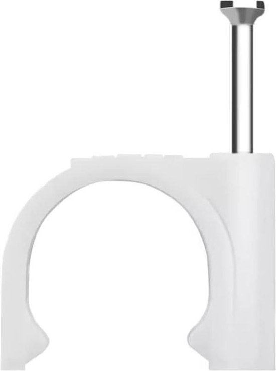 Kabelclips spijker in kabelclips 100 stuks 8 mm platte ethernetkabel wandclips kabelbinders coax kabelclips luidspreker draadclips kabelnagels voor snoeren Cat5/Cat5e/Cat6/Cat7 RJ45 snoerclips