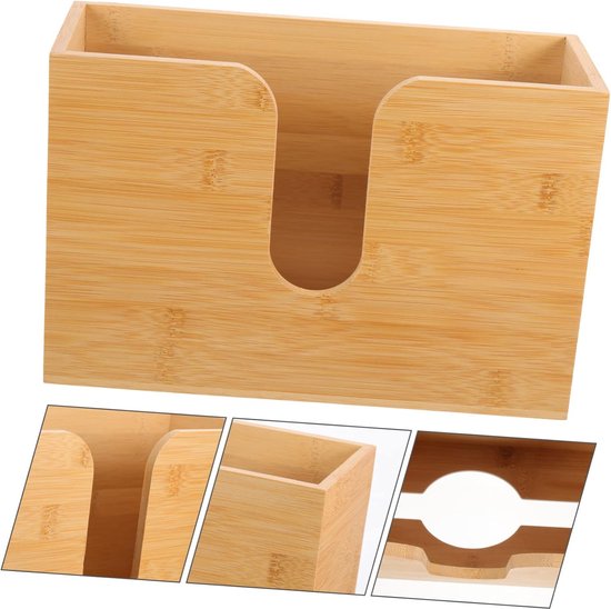 Massief houten papieren handdoekdispenser aanrecht en aan de muur gemonteerd, gevouwen papieren handdoekhouder met deksel, Comercial C-Fold, Z-Fold, drievoudige handdoekhouder handdoekhouder voor badkamer en keuken