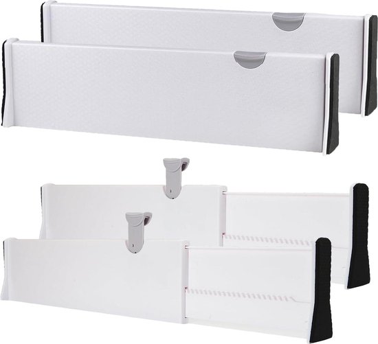 Foto: Uittrekbare ladeverdeler 378 54 cm kunststof ladeverdeler verstelbaar organizer voor keukenladen besteklade commode organizer kantoorlade organizer