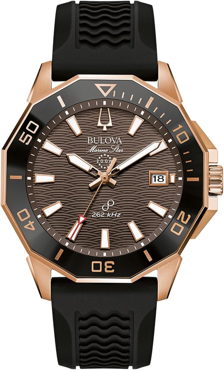 Bulova Marine Star 98B421 Horloge - Rubber - Zwart - Ø 44 mm