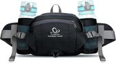 Sac banane pour randonnée avec porte-bouteille d'eau - Sac de course pour camping escalade voyage cyclisme - gris foncé
