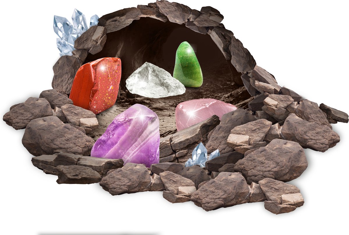 Kosmos Dig Out Minerals – Experimenteerset – Graaf kleurrijke edelstenen op en ontdek de wereld van mineralen – Inclusief bergkristal, rozenkwarts, amethist en meer – Mineralen uitgraven — afbeelding 4