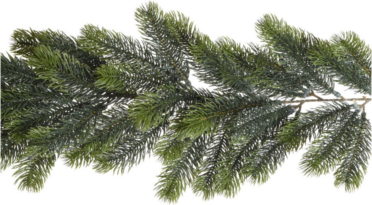 Everlands Dennenslinger/dennen guirlande -groen - 180 x 30 cm- kunststof- 168 tips -buiten