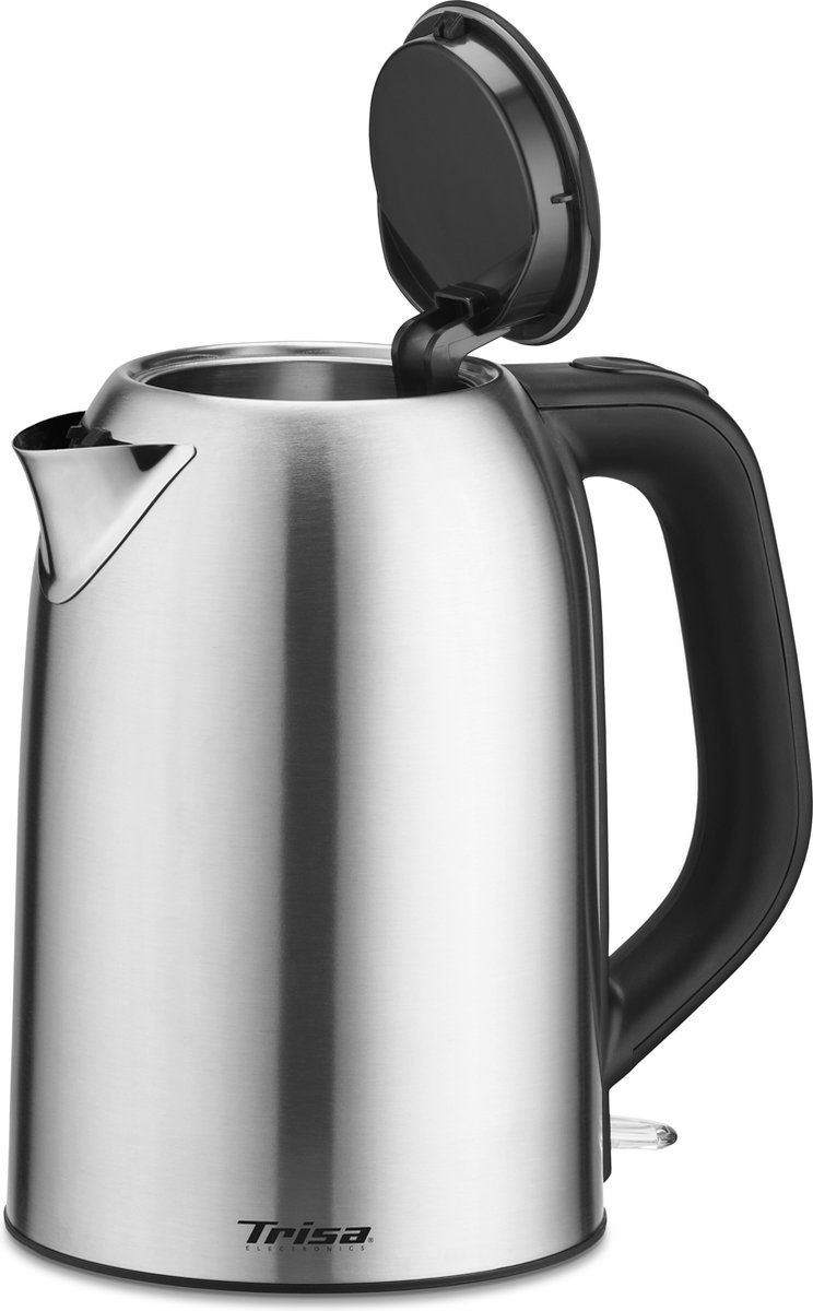 Trisa W5575 Waterkoker Snoerloos, Oververhittingsbeveiliging Aantal/Volume: 1.7 l RVS, Zwart