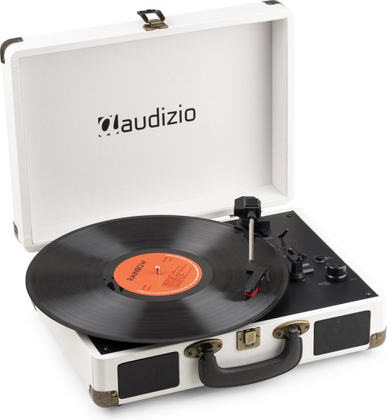 Platenspeler Bluetooth IN/OUT - Audizio RP116CR - 2024 model - Retro platenspeler met speakers - Crème