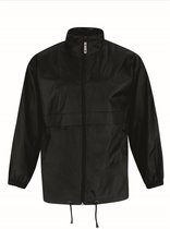 Windjas/regenjas voor heren zwart maat L