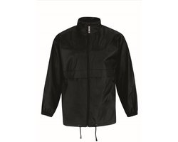 Windjas/regenjas voor heren zwart maat L