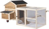 Bol.com Adori Kippenhok Dexter - Kippenhok - 205x123x112 cm Houtkleur aanbieding