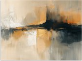 Poster 120x90 cm - Modern - Abstract - Goud - Zwart - Posters - Kamer decoratie - Wanddecoratie woonkamer - Muurdecoratie slaapkamer