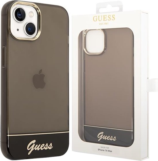 Étui arrière translucide Guess pour Apple iPhone 14 Plus (6,7") - Zwart