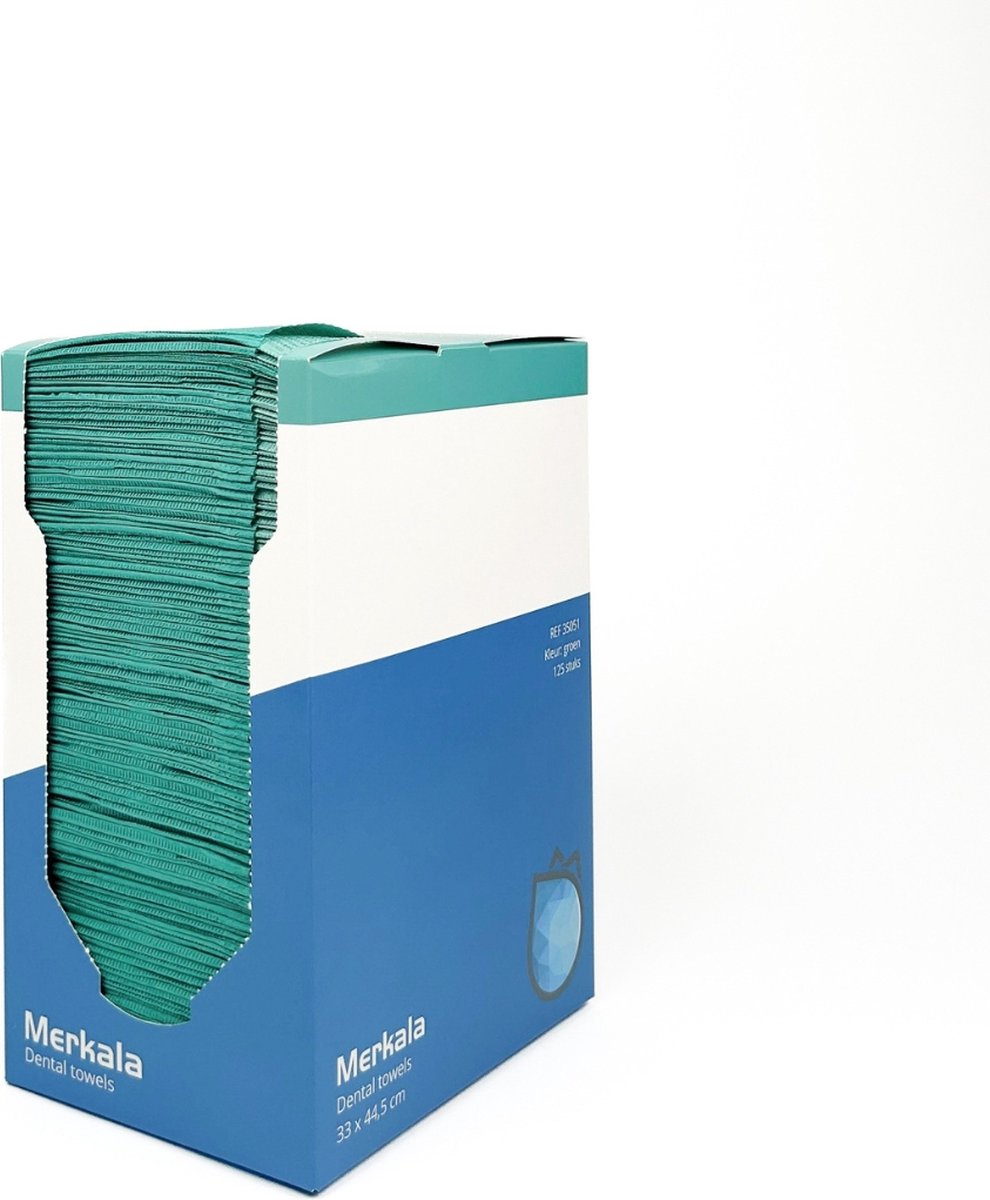 Dental towels patiëntenservetten Groen 125 stuks