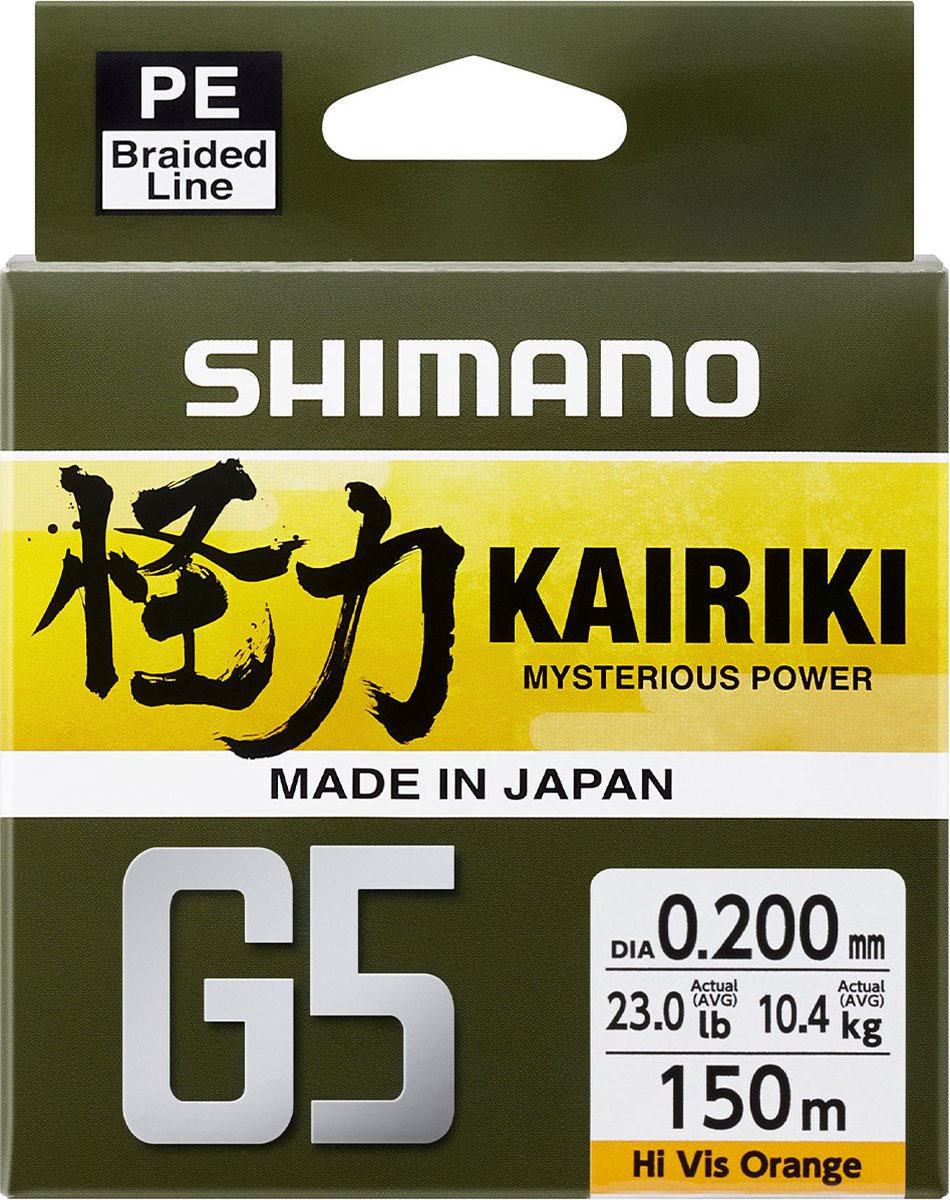 Shimano Fishing Kairiki G5 Gevlochten Vislijn 150 M Oranje 0.150 mm