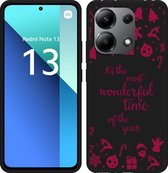 Cazy Hoesje Zwart geschikt voor Xiaomi Redmi Note 13 4G Most Wonderful Time