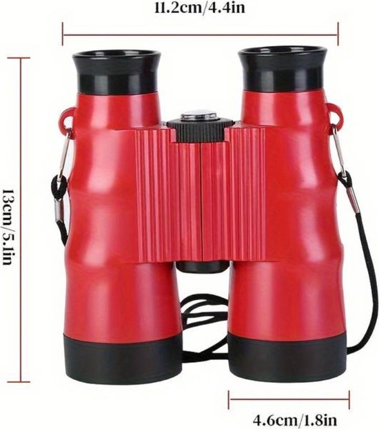 Jumelles Bovista - Jumelles compactes - Jumelles - Ornithologue - Observation des oiseaux - Jouets - Rouge