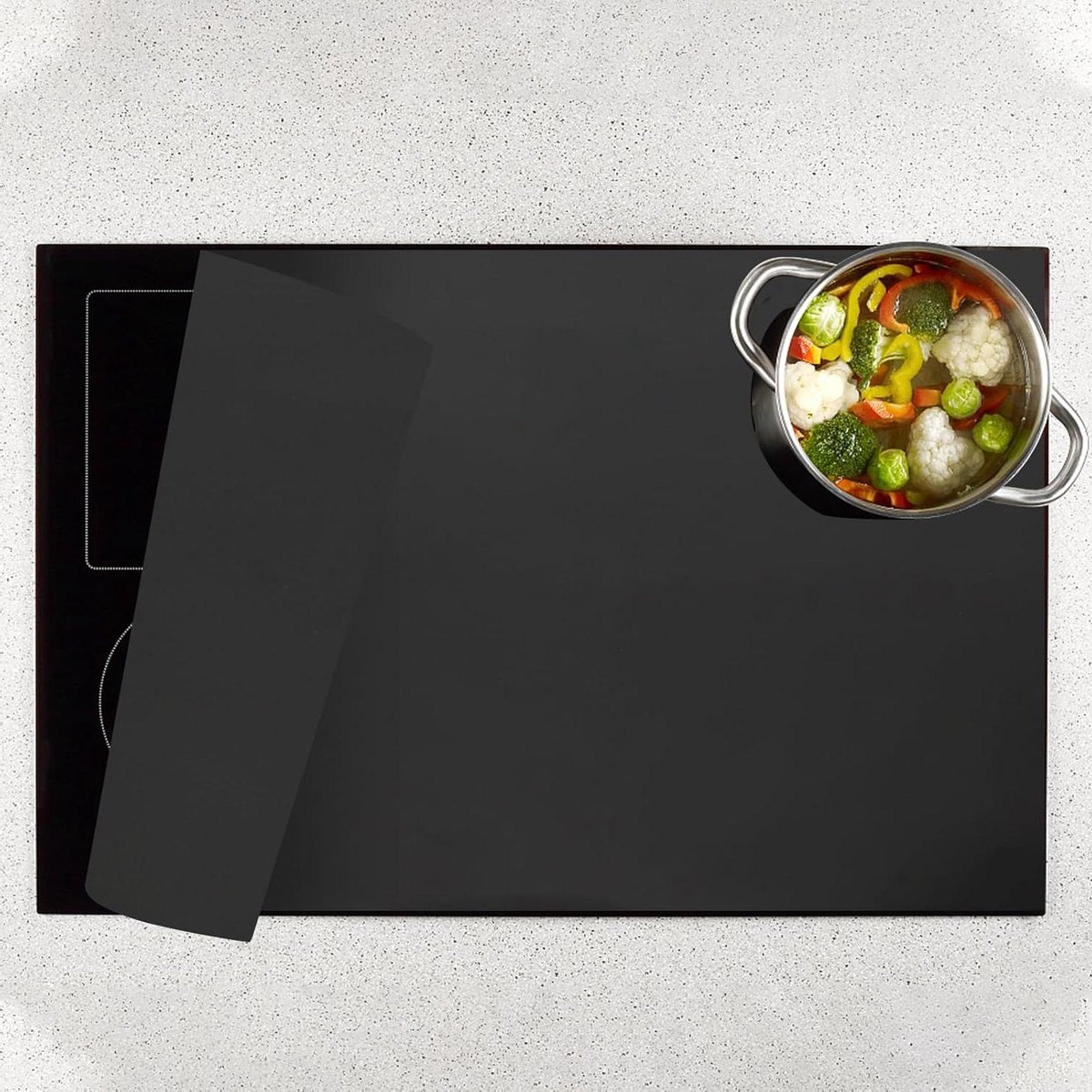 Inductiebeschermingsmat 60 x 40 cm - antislip siliconenmat - magnetisch - multifunctioneel