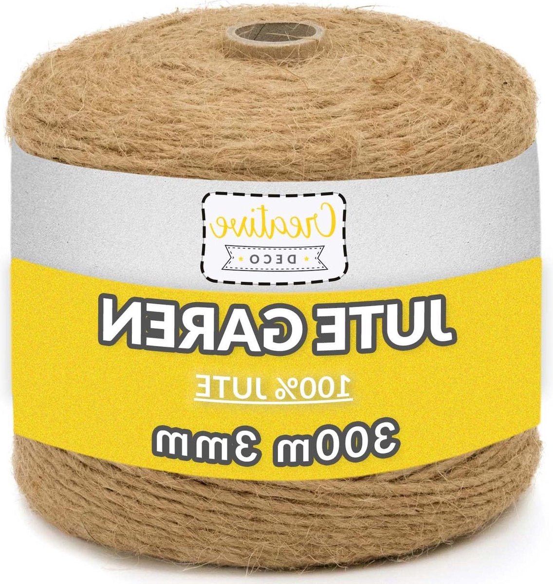 300m Natuurlijk Jute Koord 2-3 mm Dikte - 985 Voet - 3-Lagige Hennep Koord Jute Tape - Bruin - Sterk - Decoratie - Bloemisterij - Doe-het-zelf - Handwerk - Verpakking - Recycling.