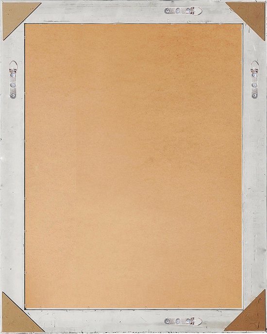 Miroir - Trion Jonca - 55x70 - Miroir mural dans cadre - Argent - Bois