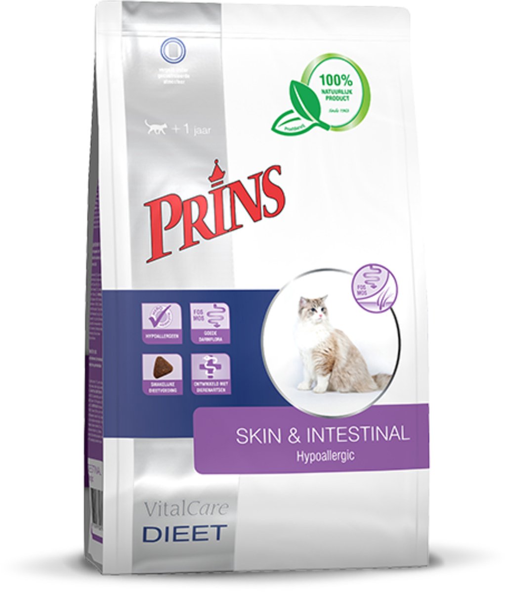 Prins VitalCare Dieetvoeding Skin & Intestinal Hypoallergenic 5 kg - Kat