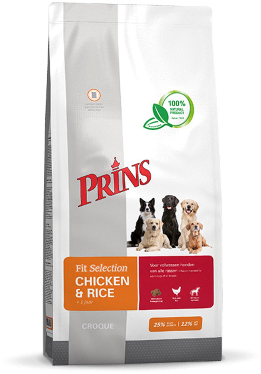 Prins Fit Selection Kip&Rijst Hondenvoer 2 kg