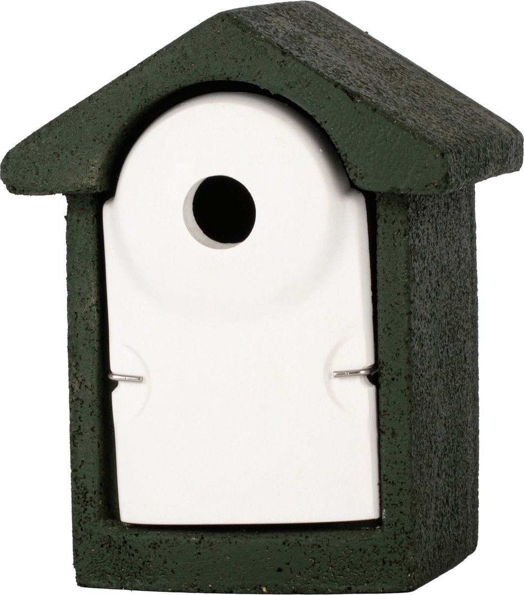 Nestkast houtbeton 32 mm groen/wit