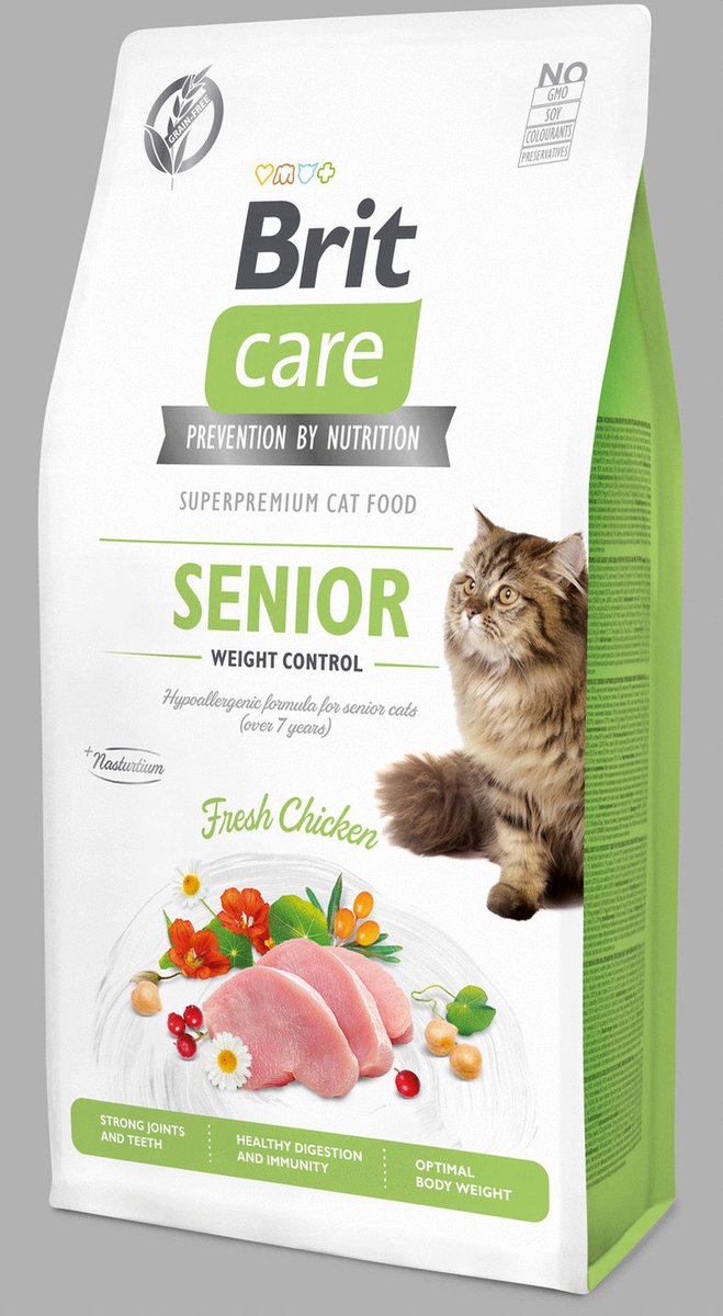 Brit Brit Care Senior Weight Control Kip - Kattenvoer - 7 kg