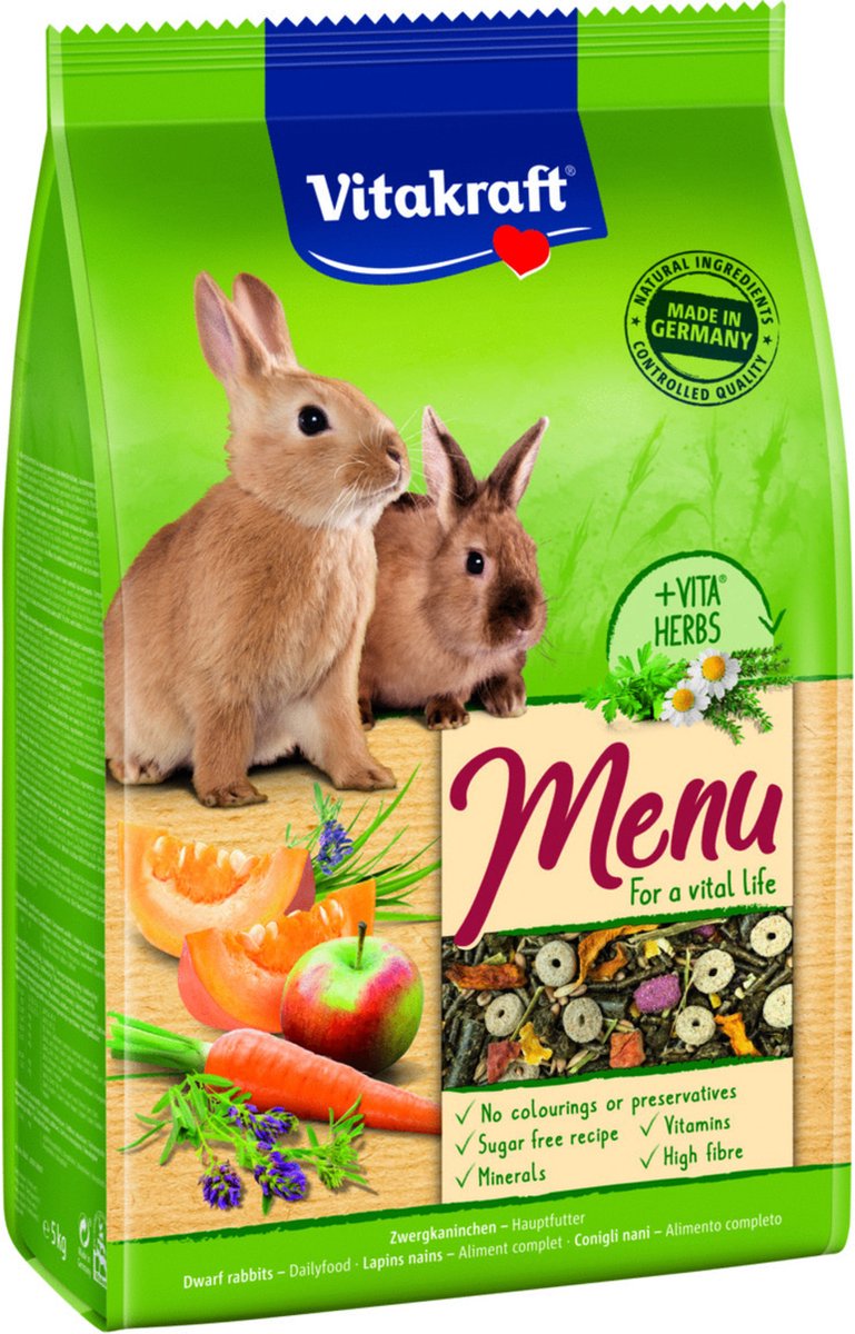 Vitakraft Menu Vital Dwergkonijn - Konijnenvoer - 5 kg