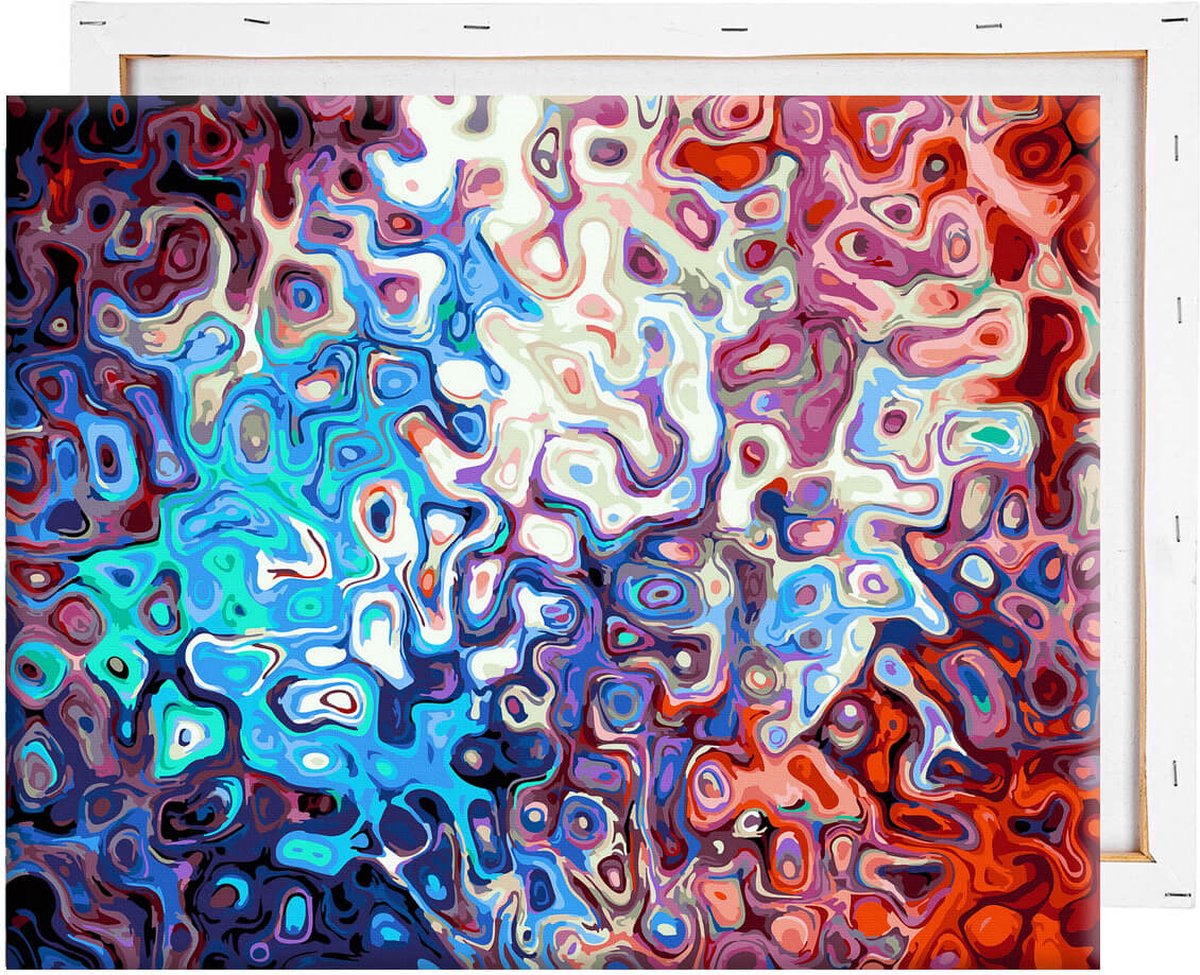 Schilderen Op Nummer Volwassenen DIY Paint By Number Compleet Hobby Pakket op Frame met Vernis - ®Arty Bee - Colour Splash 2.0 50x40cm — afbeelding 9