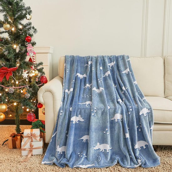 Deken Voor Volwassenen En Kinderen Kerstknuffeldeken 130x150 Cm - Zacht Flanel, 3D Kerstprint, Warm En Wasbaar, Perfect Voor Op De Bank 3D Kerst Print Deken