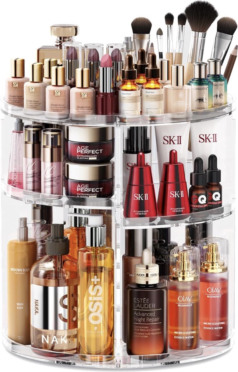 Make Up Cosmetic Organiser, 360° Rotating Storage, Verdikte Make Up Organisers voor Dressoir Aankleedtafel Opbergsysteem voor Huidverzorging