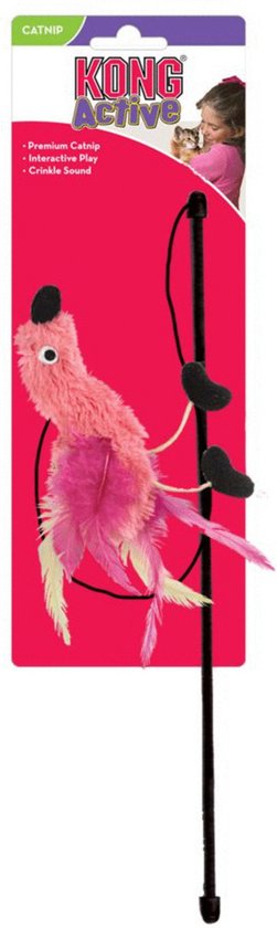 Kong Cat Feather Teaser - Kattenspeelgoed - 48.3 cm x 10.2 cm x 1.3 cm
